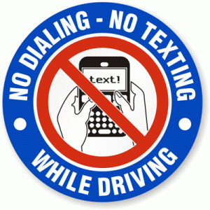 Source: http://www.cellphonesigns.com/No-Texting-Sign/No-Dialing-No-Texting-Driving-Label/SKU-LB-1547.aspx